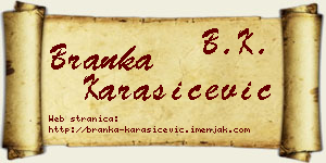 Branka Karašićević vizit kartica